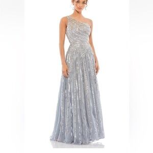 Mac Duggal Embellished One Shoulder A-line Gown 5220 | Size 10